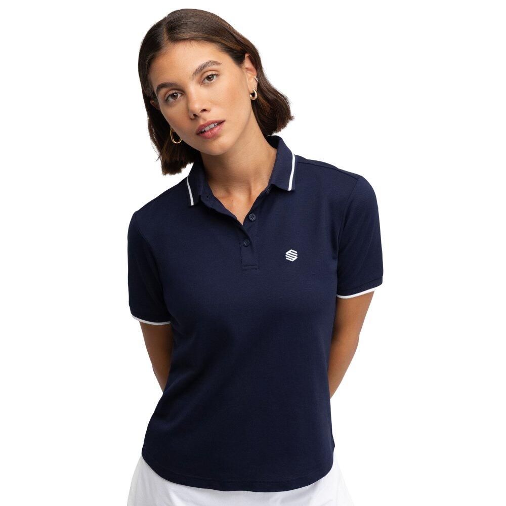 SIROKO Women Golf 's pique polo shirt Valderrama Navy Blue