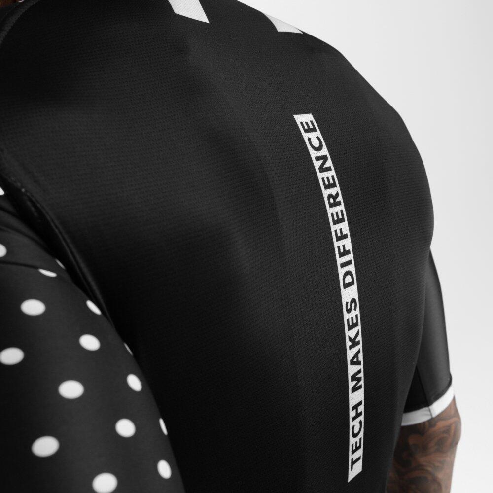 Maillot de manga corta hombre ciclismo M2 Finisher Negro 4/8