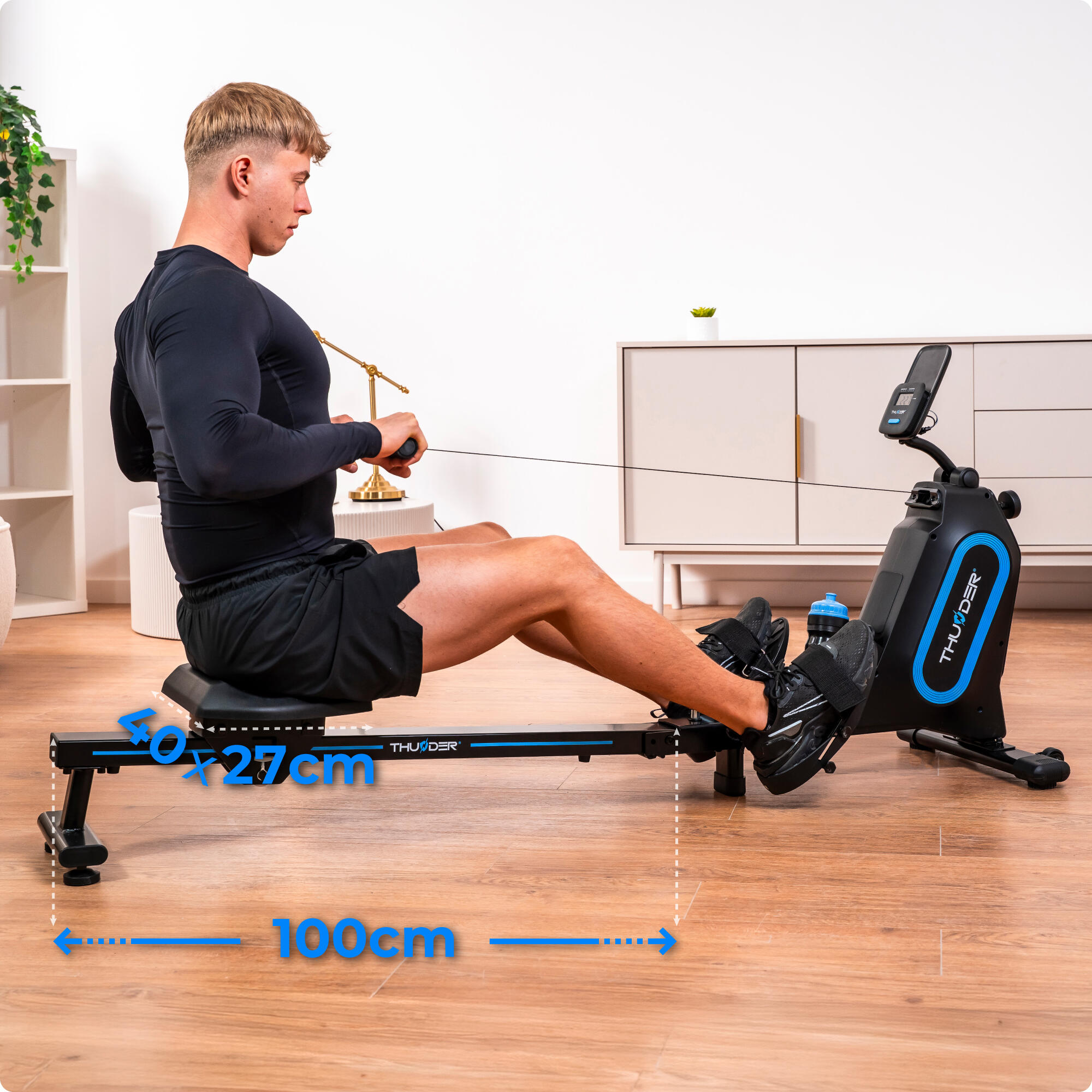 Rameur CIRC magnétique 6kg roue d'inertie 8 niveaux de résistance 135kg 5/8