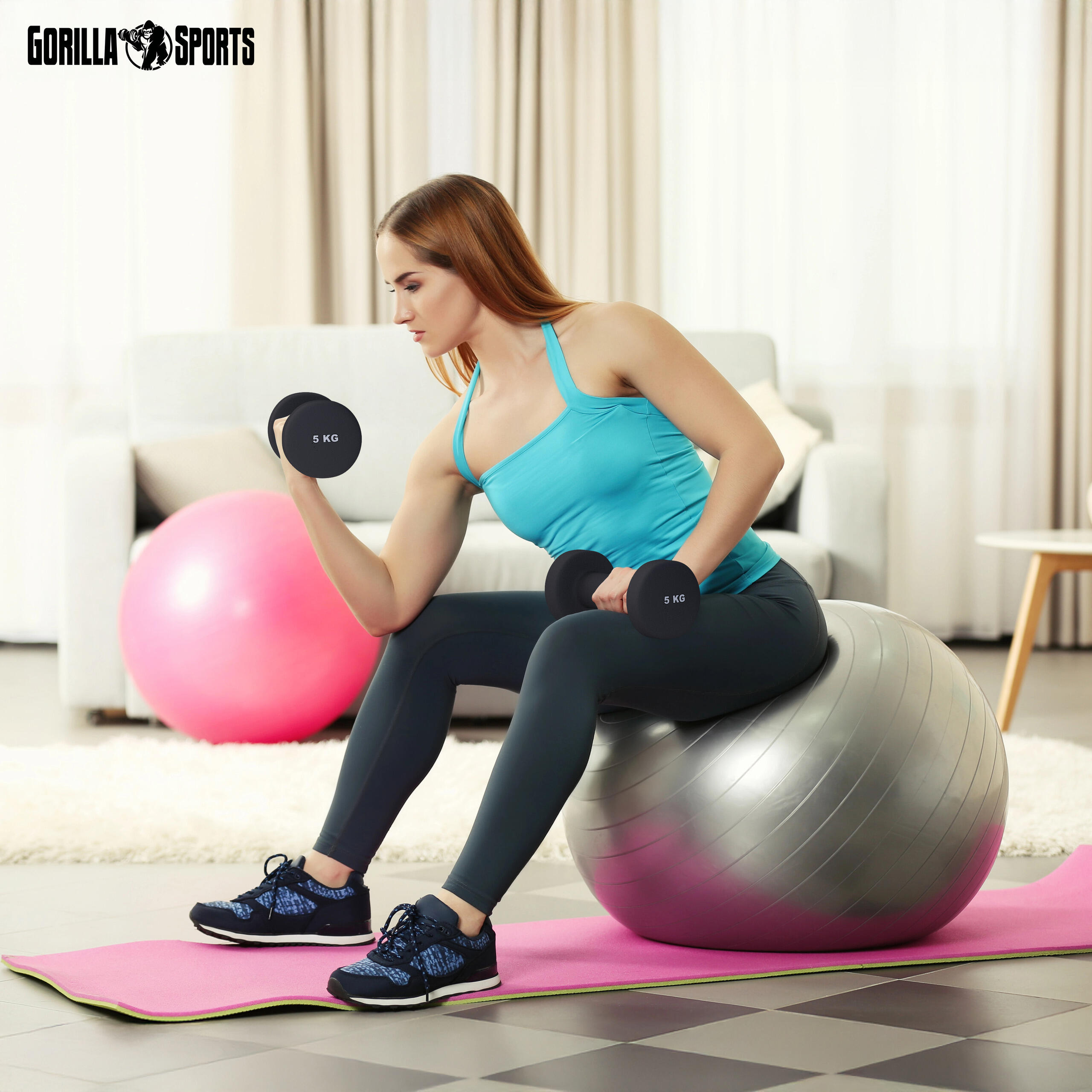 LOT DE 6 PAIRES D'HALTERES FITNESS EN VINYLE | FITNESS ET MUSCULATION 3/7