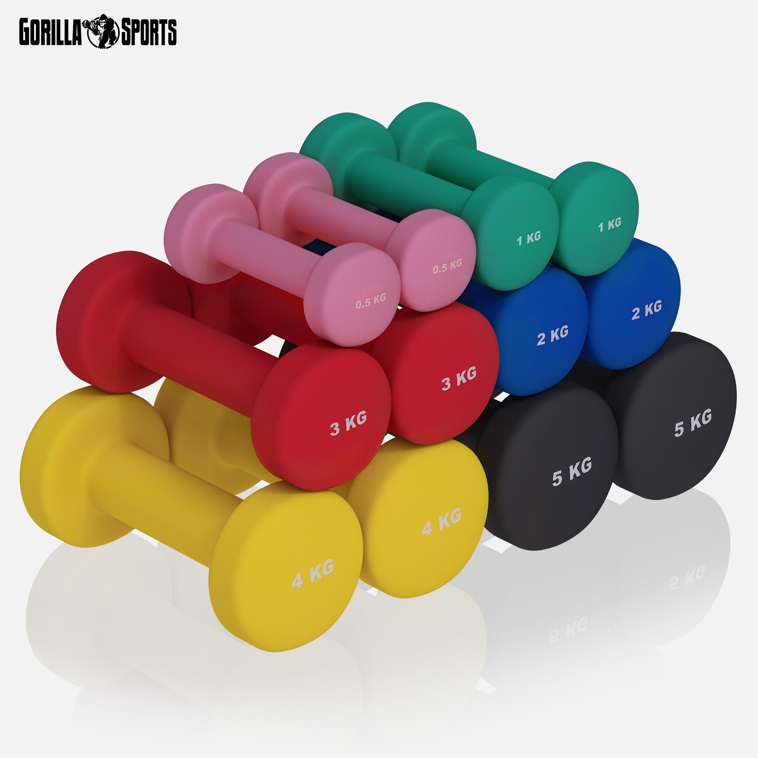 LOT DE 6 PAIRES D'HALTERES FITNESS EN VINYLE | FITNESS ET MUSCULATION 2/7