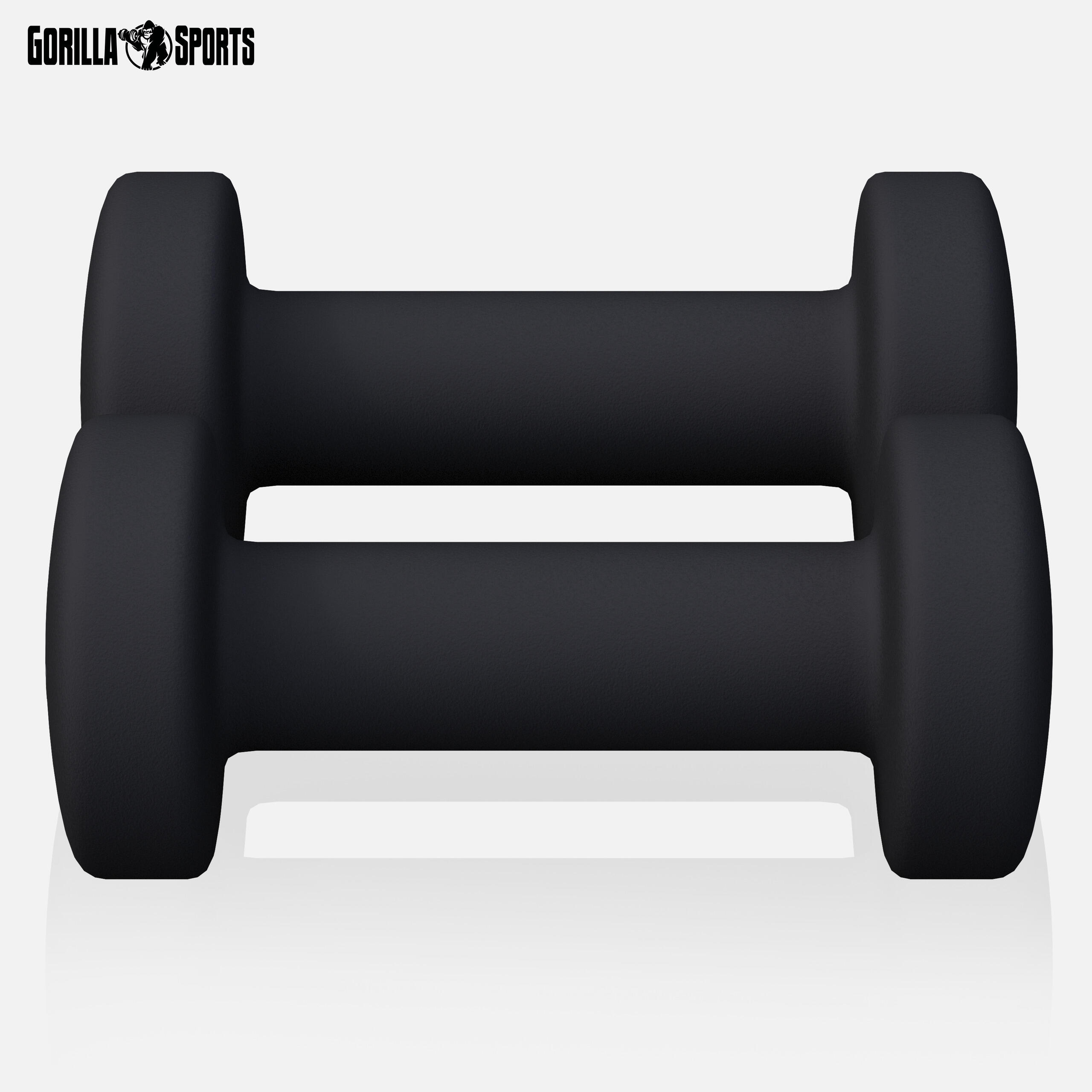 Manubri in vinile GORILLA SPORTS 31 kg nero, ghisa con rivestimento in vinile 5/7