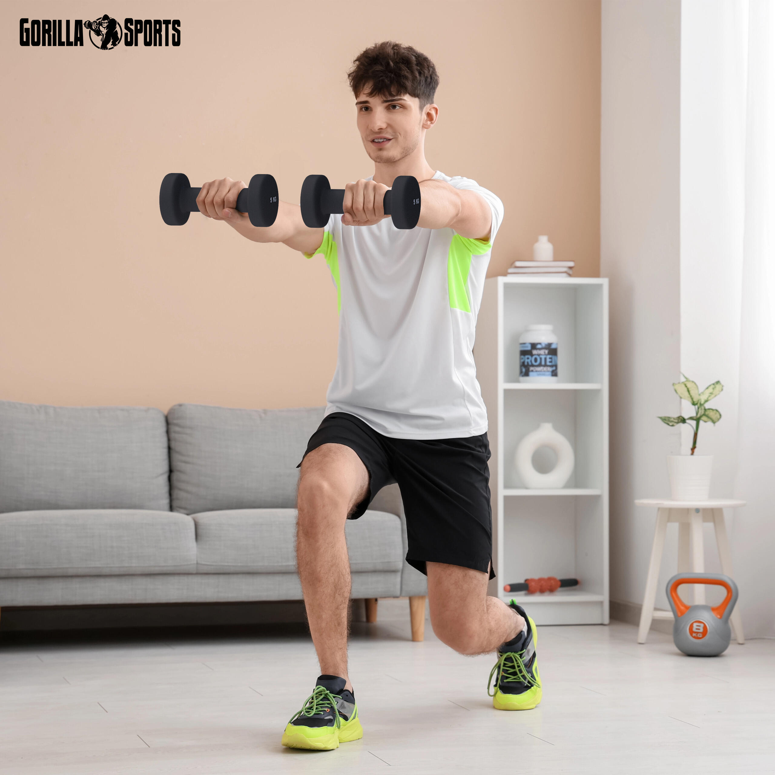 LOT DE 6 PAIRES D'HALTERES FITNESS EN VINYLE | FITNESS ET MUSCULATION 5/7