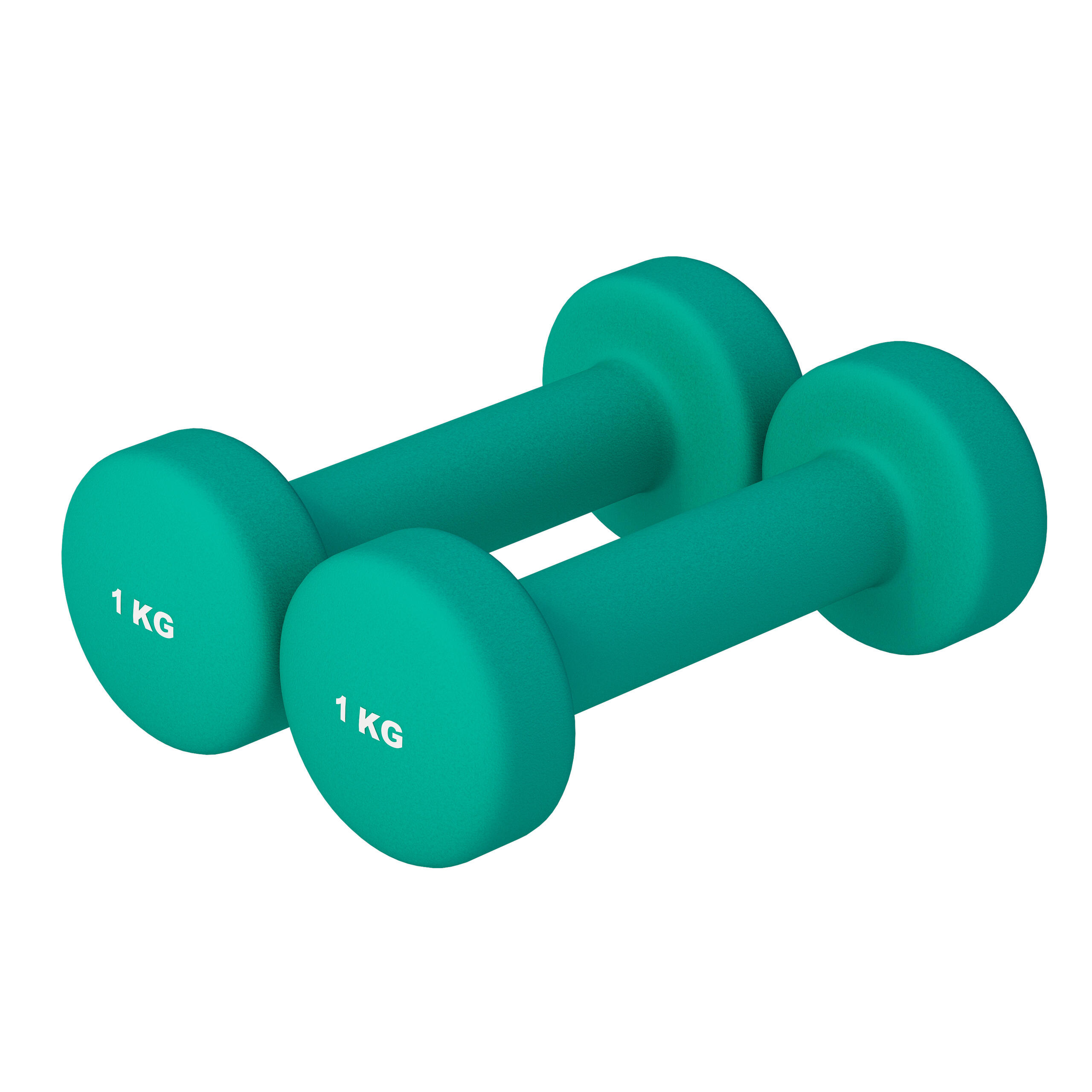 Gorilla Sports - Paire D'Haltère Vinyle | Fitness Et Musculation | Au Choix De 1kg À 10kg - Haltère - Vert - 2 Kg - Decathlon