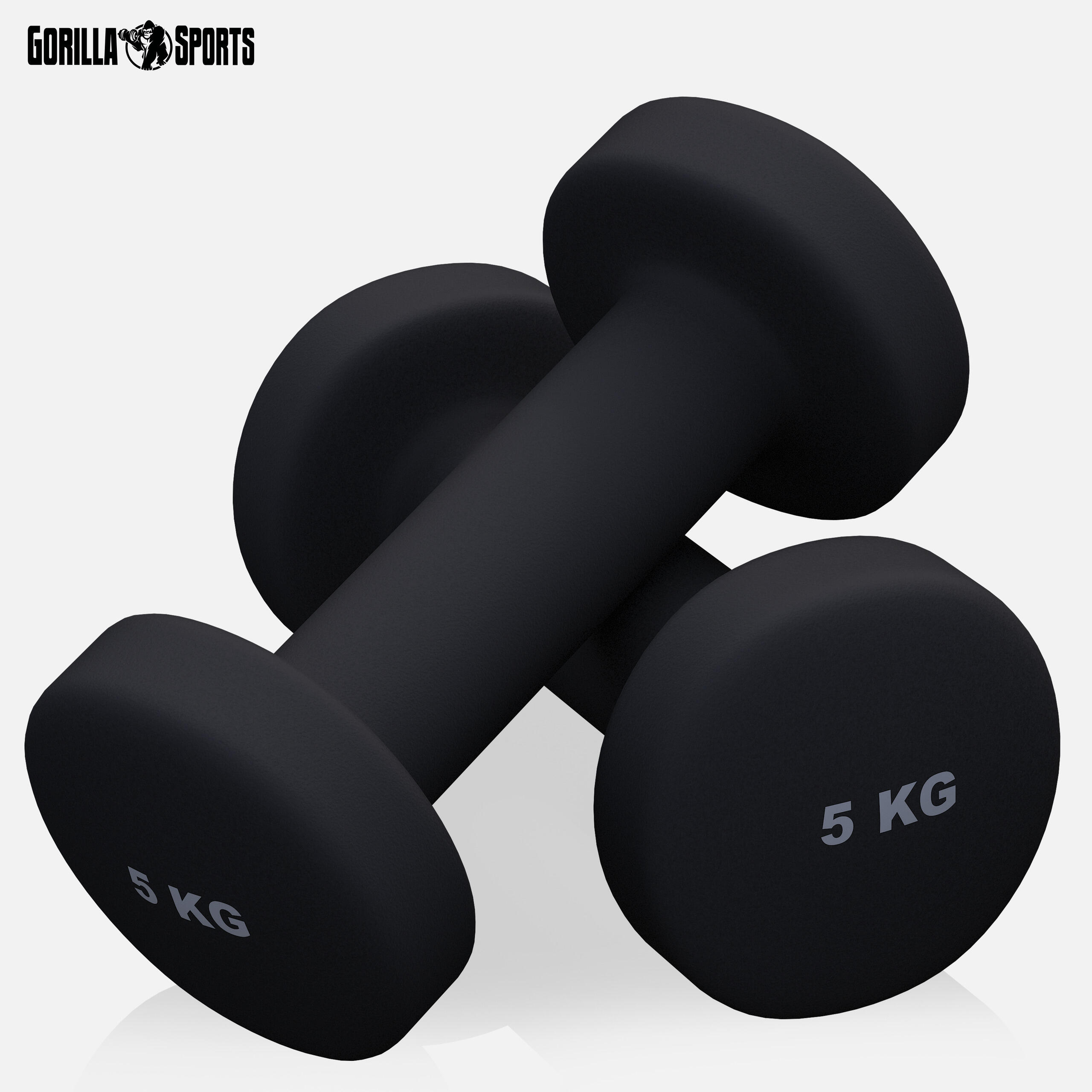 Manubri in vinile GORILLA SPORTS 31 kg nero, ghisa con rivestimento in vinile 6/7