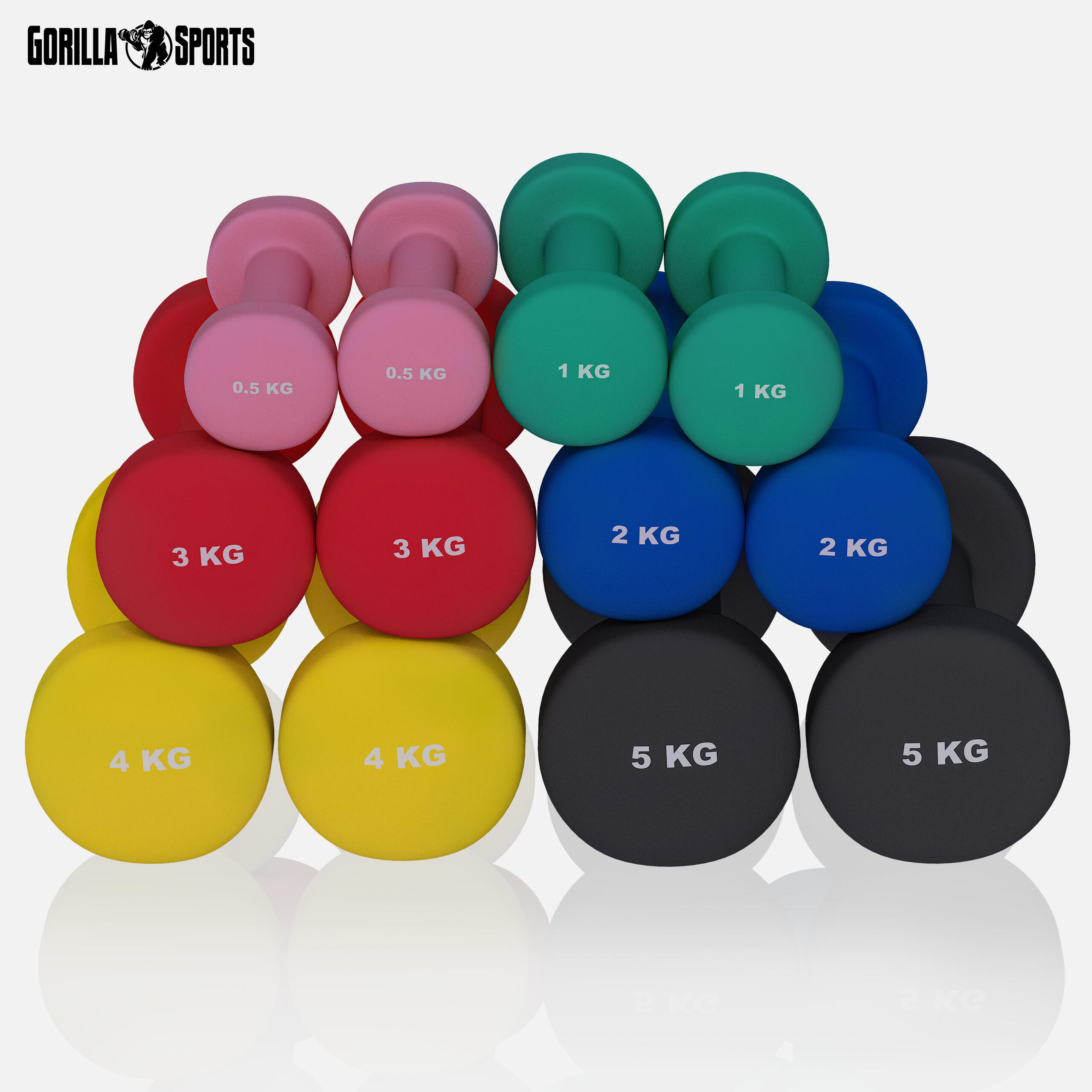 LOT DE 6 PAIRES D'HALTERES FITNESS EN VINYLE | FITNESS ET MUSCULATION 4/7