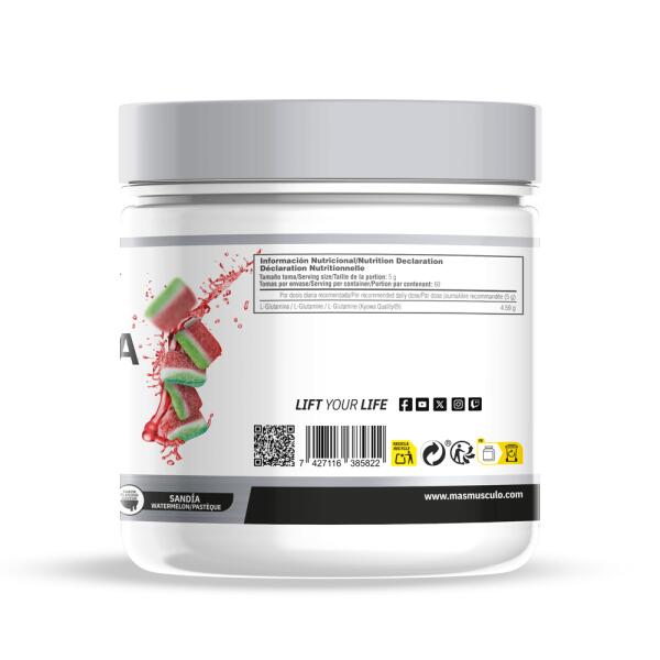 Kyowa® Glutamine - 300g Gummy Watermelons MASmusculo 3/6