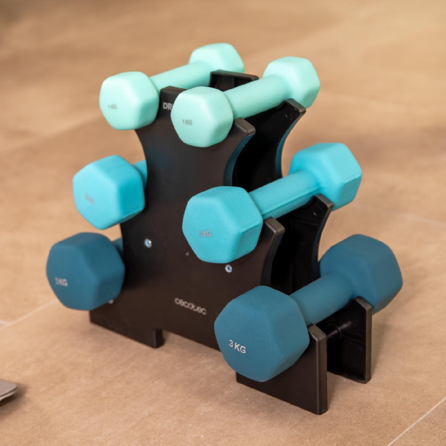 Cecotec Haltère DrumFit Dumbbell 123 Neoprene Set 4/6