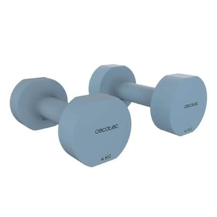Cecotec Lot de deux haltères de 4 kg Drumfit 400 DoubleNeo. Haltère 4Kg avec rev