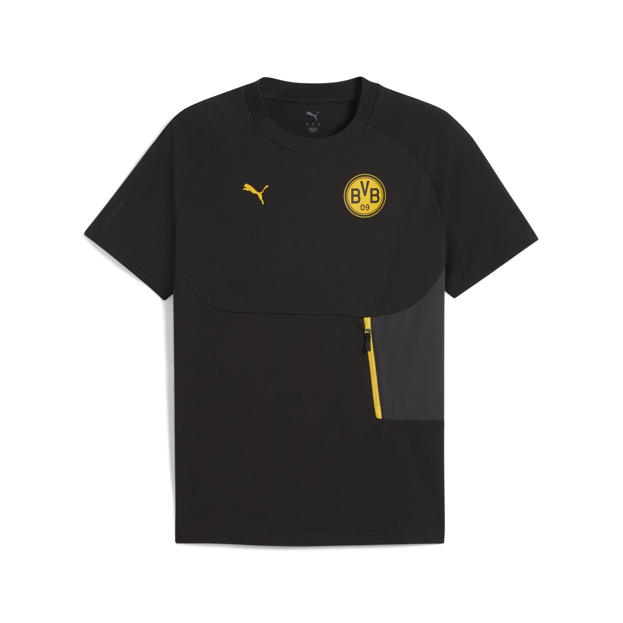 Tricou fotbal bărbați buzunar, logo club Pumatech gri PUMA
