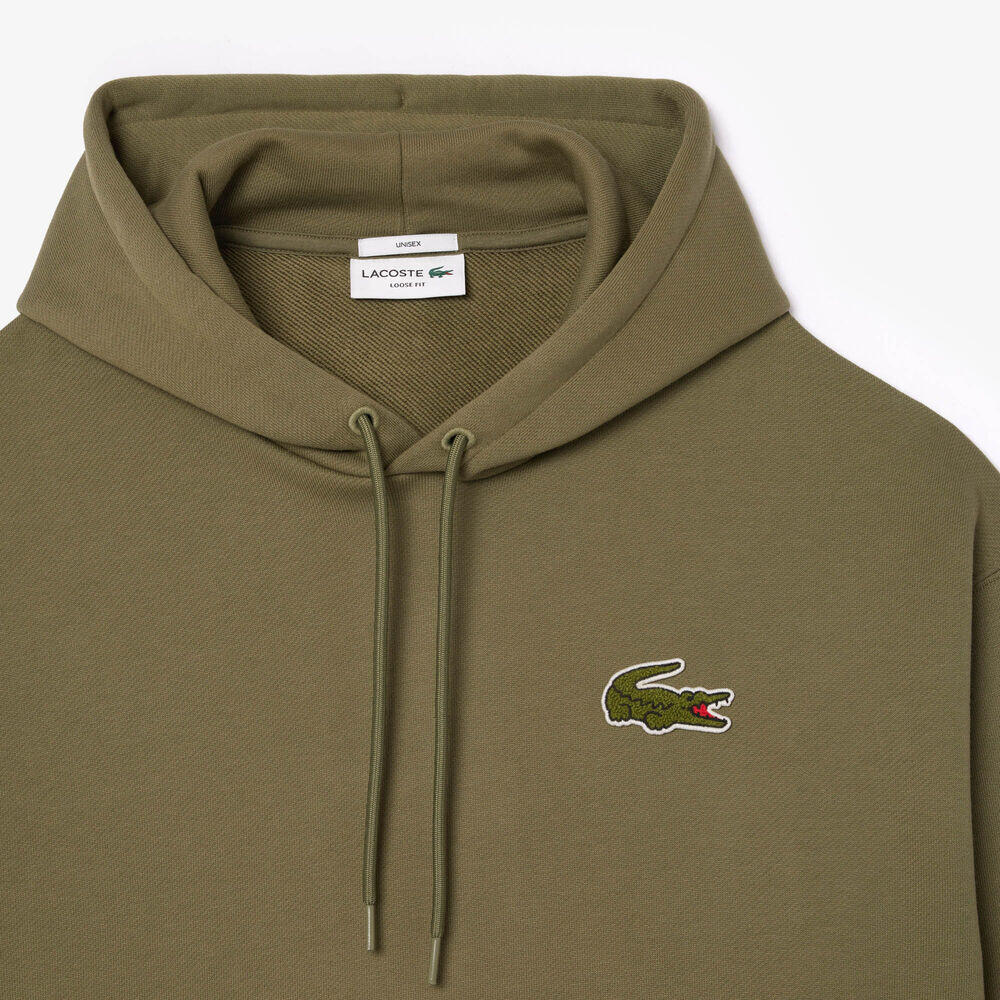 Sudadera Verde Lacoste con Capucha de Corte Holgado 2/5