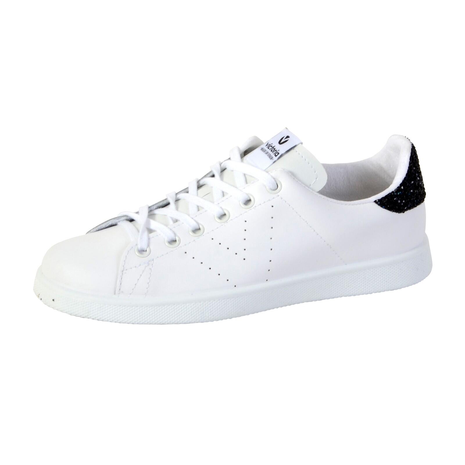 Victoria - Chaussure De Randonnée Baskets Femme Victoria Piel & Glitter Blan - Baskets - Blanc|noir - 36 - Decathlon
