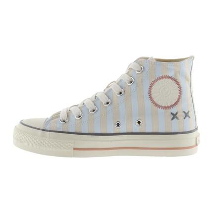 Baskets montantes imprimées à rayures femme Victoria Brillance