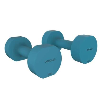 Cecotec Lot de deux haltères de 5 kg Drumfit 500 DoubleNeo. Haltère 4Kg avec rev