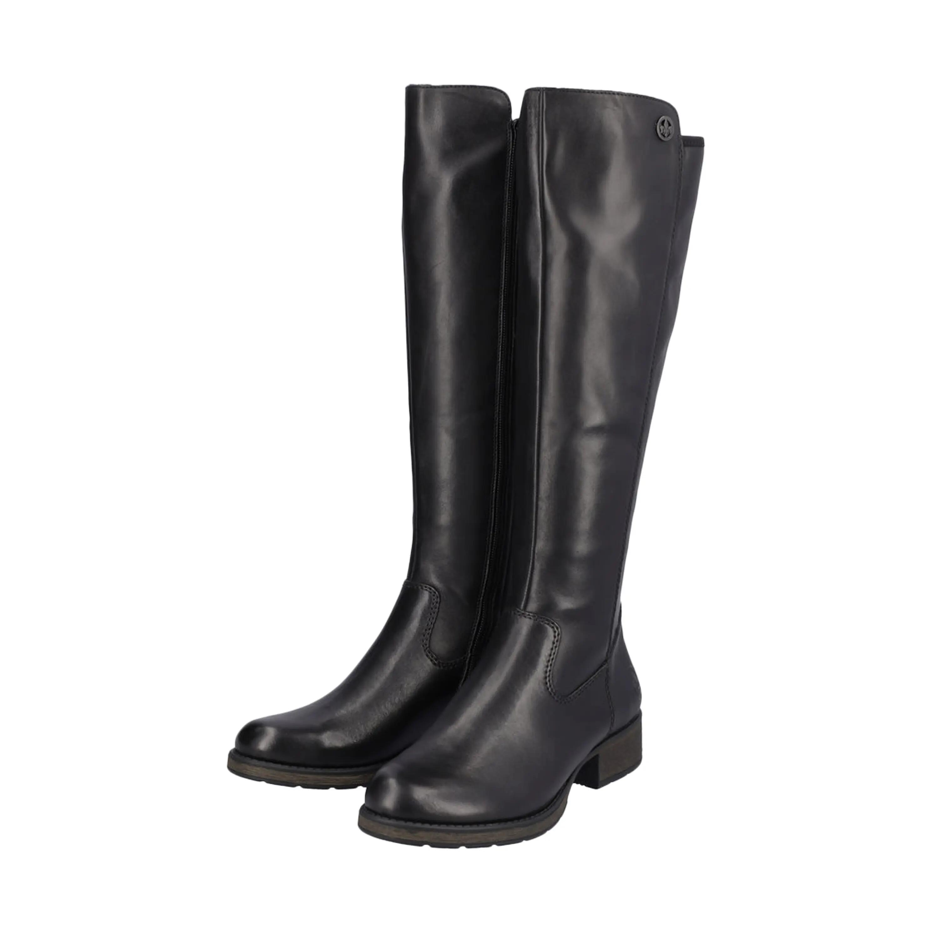 Z9591-01 Womens Knee Hight Zip Leather Knee-high Boots 3/5