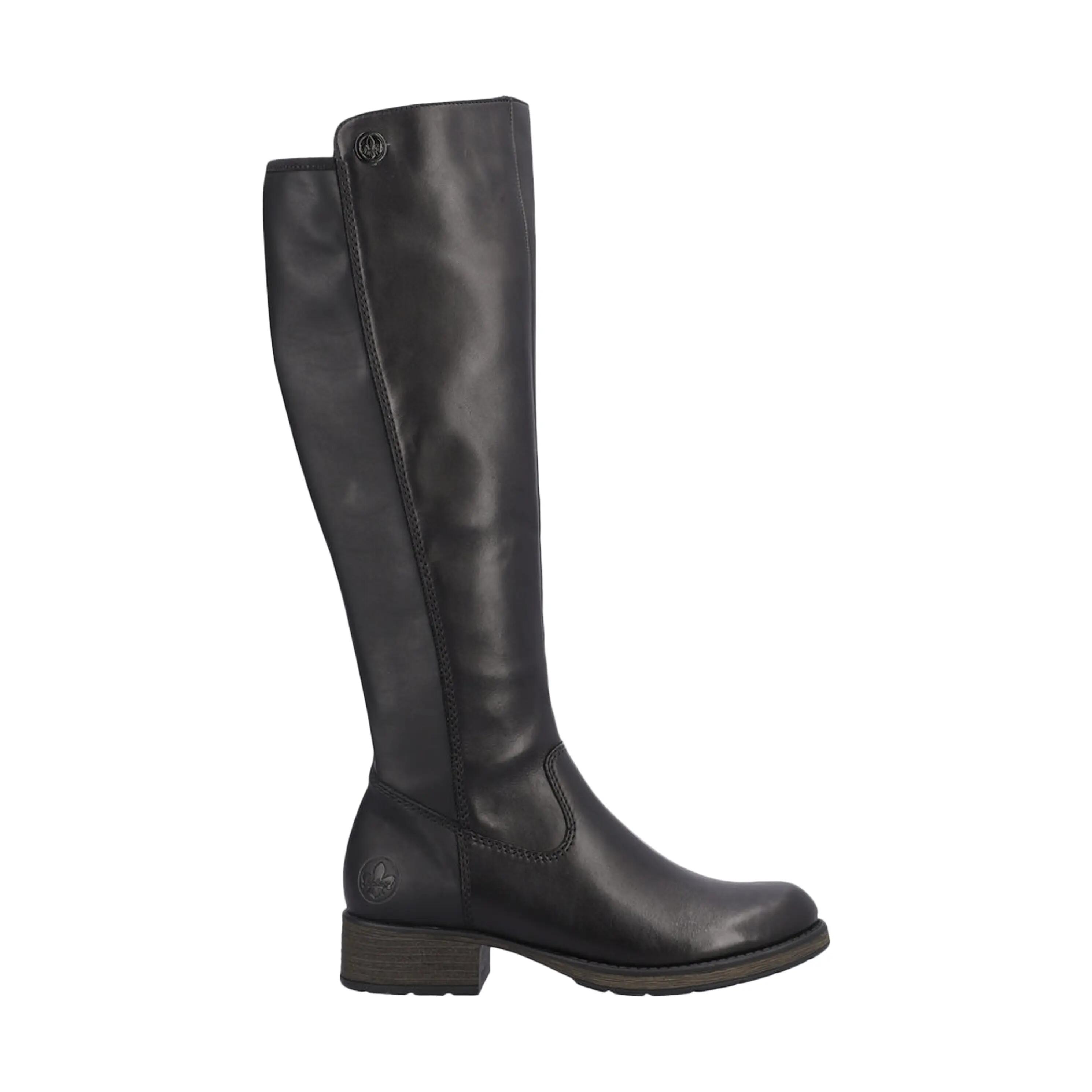 Z9591-01 Womens Knee Hight Zip Leather Knee-high Boots 2/5
