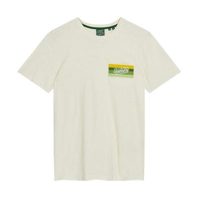 Gestreiftes T-Shirt mit SUPERDRY Cali Logo