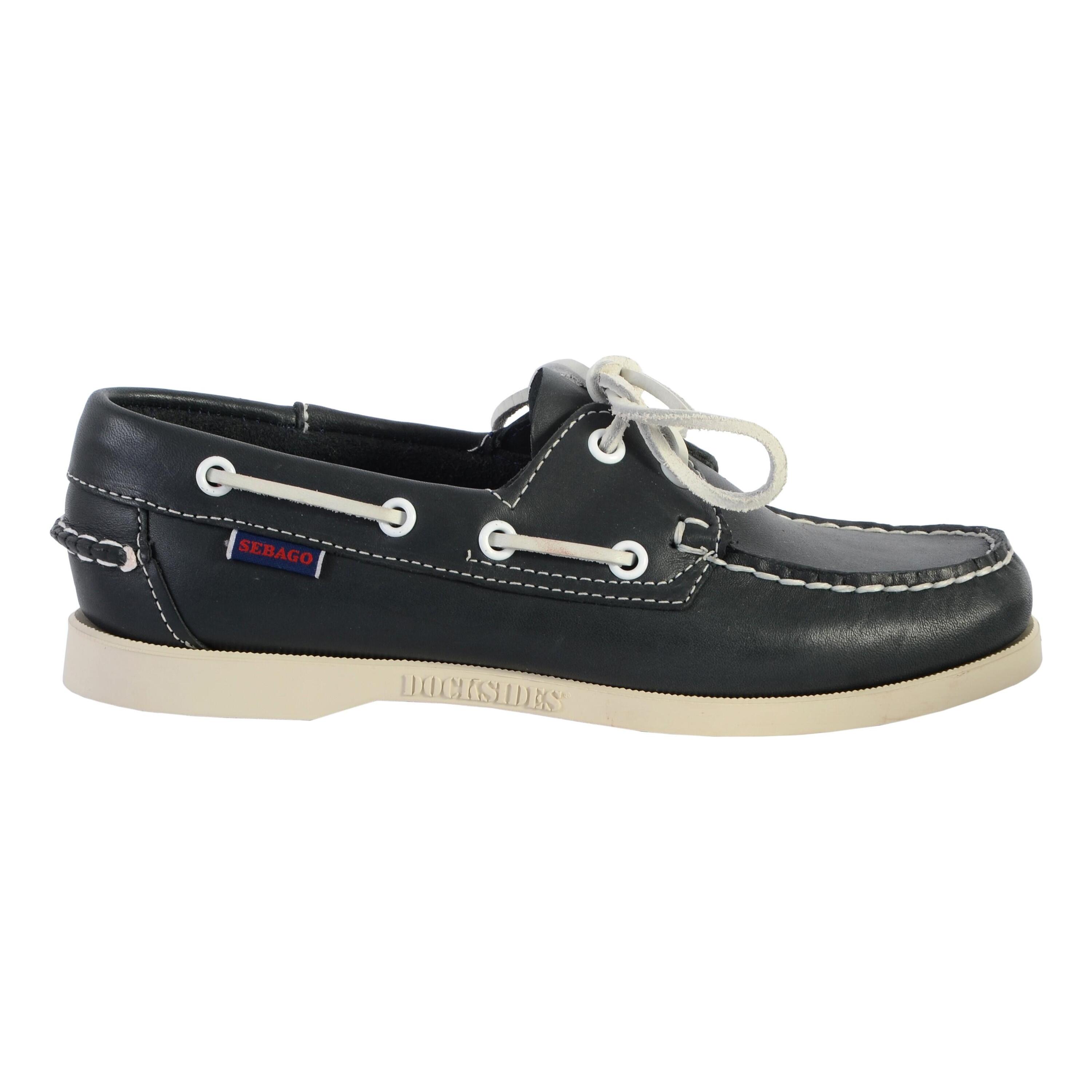 Docksides chaussures bateau femme cuir bleu nite 2/6