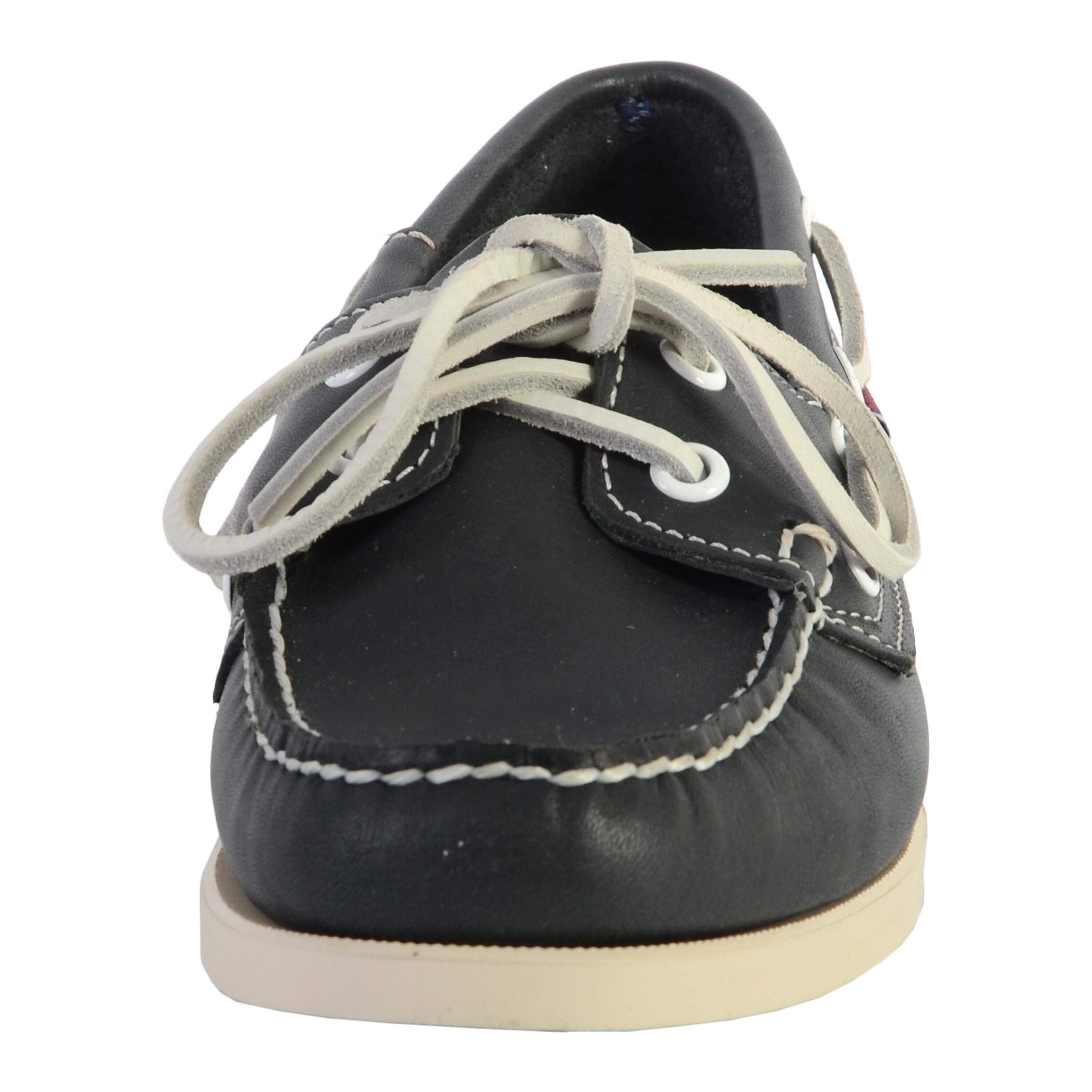 Docksides chaussures bateau femme cuir bleu nite 4/6