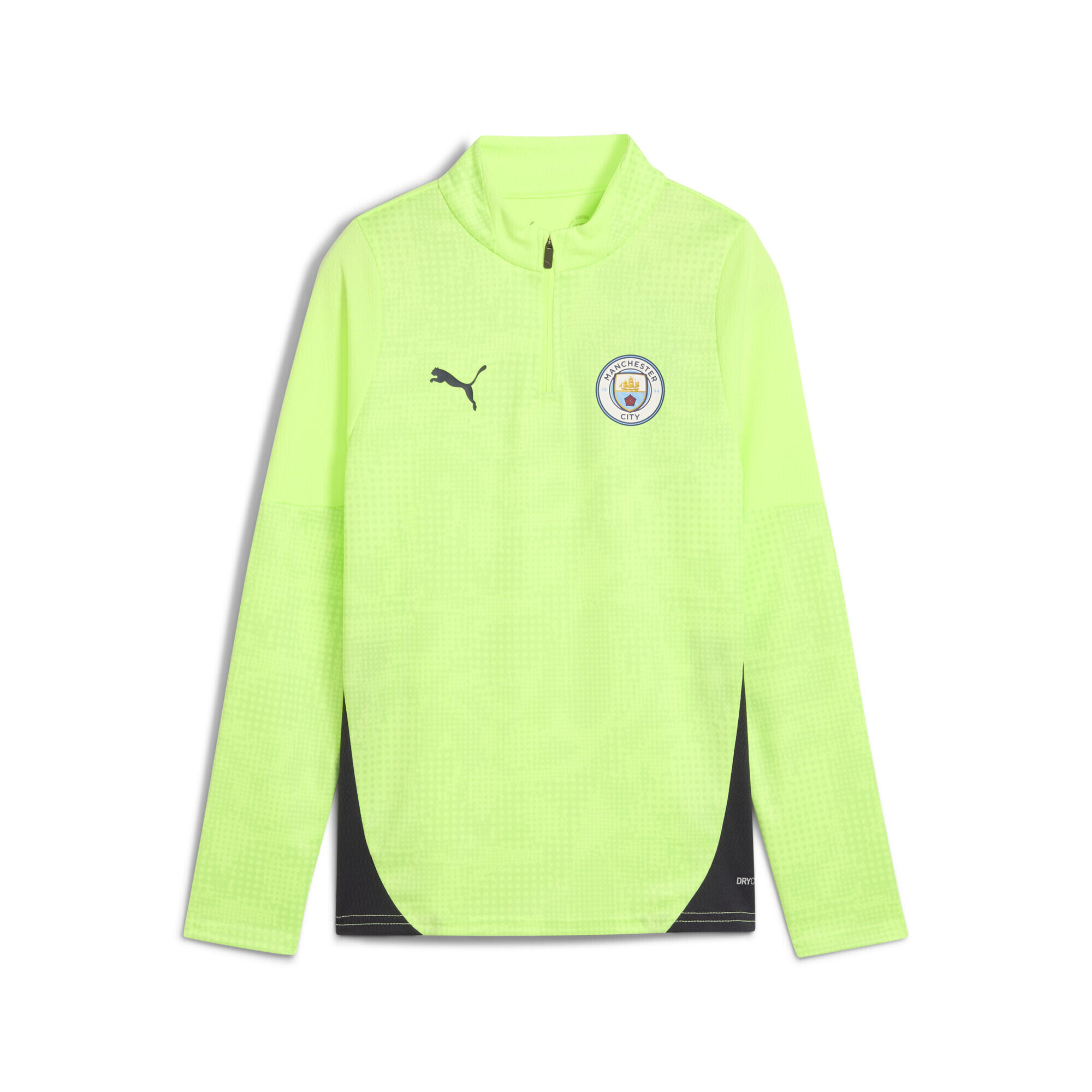 Puma - Haut D'Entraînement À Col Zippé Manchester City Enfant Et Adolescent Puma - Manche Amincissante - Bleu|jaune - 14 Ans / 164 Cm - Decathlon