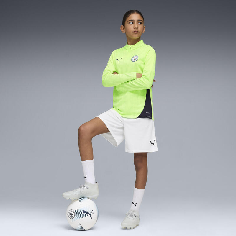 Manșoane de compresie copii cu glugă, fermoar scurt Manchester City Trainingstop