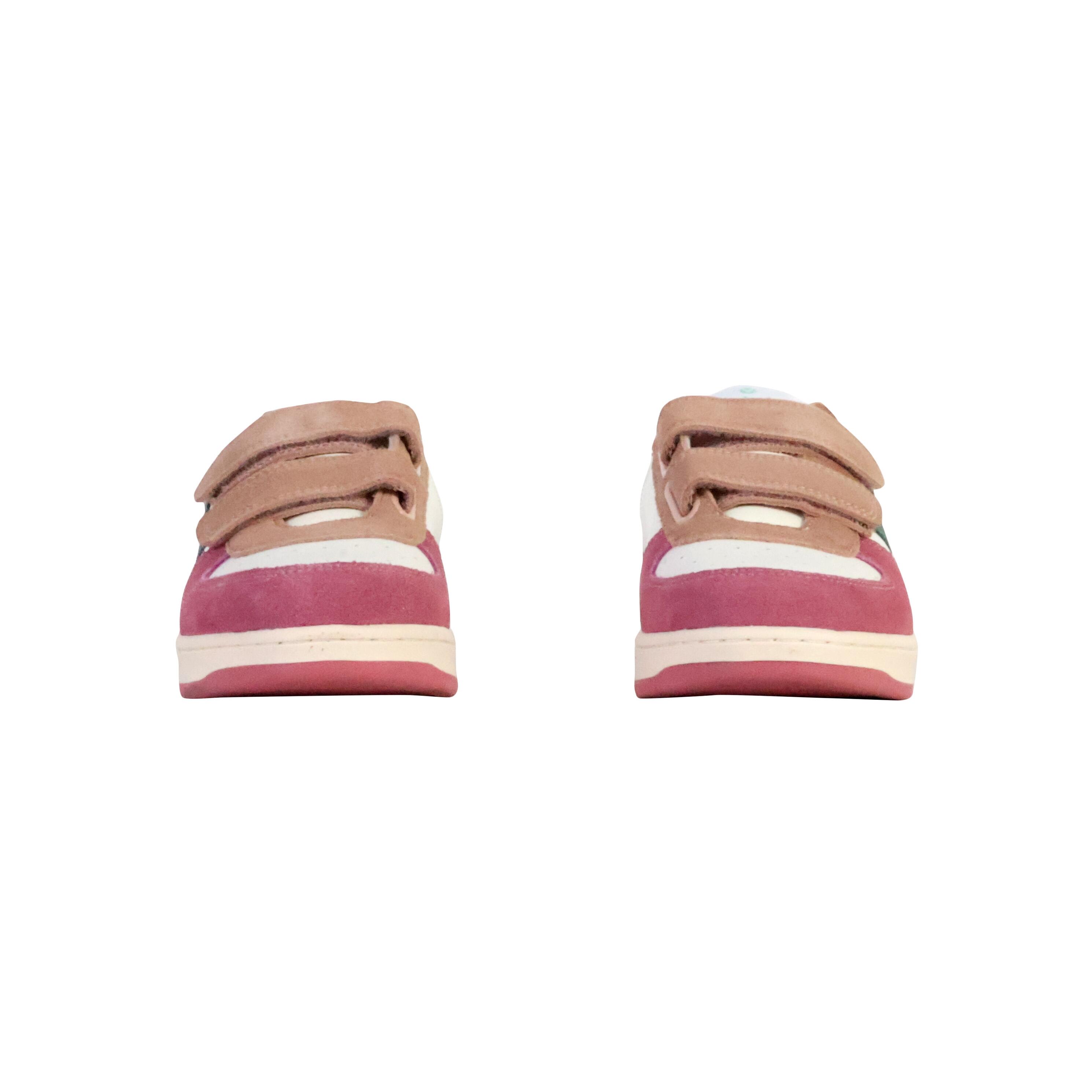 Basket à scratch pour enfant TIEMPO SCRATCH CUIR FENDU MULTICOLORE 5/5