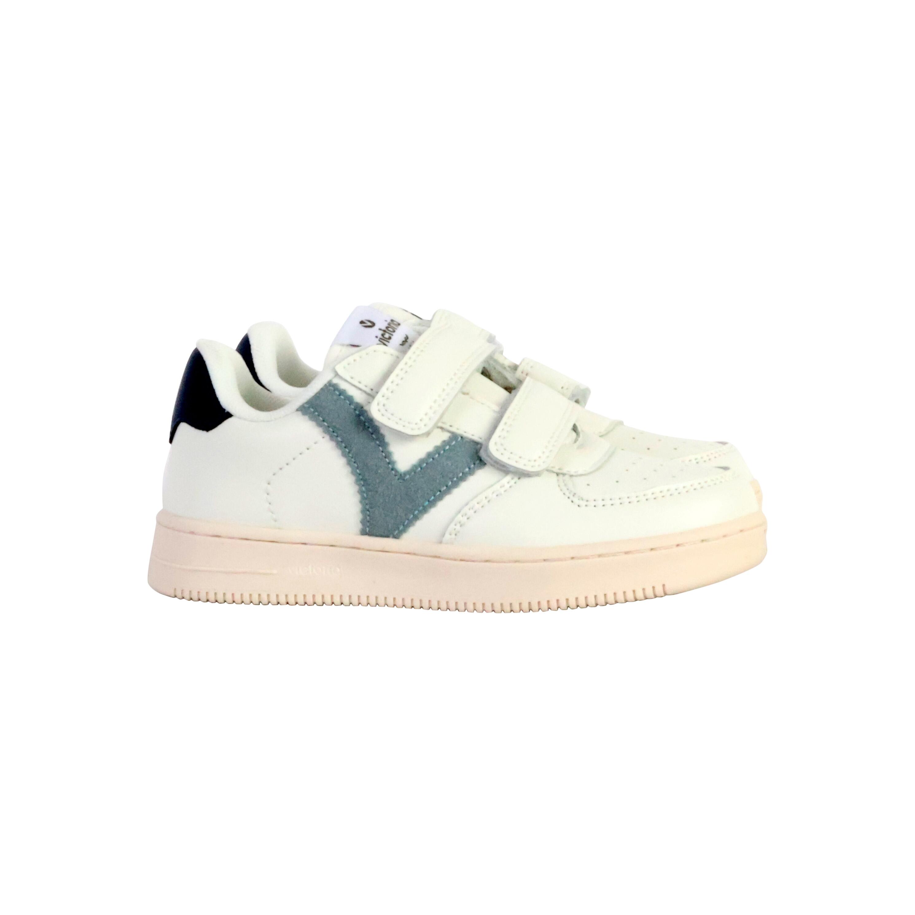 Chaussures Deportivas Niños Victoria  TIEMPO TIRAS EFECTO PIEL Blanc 3/5