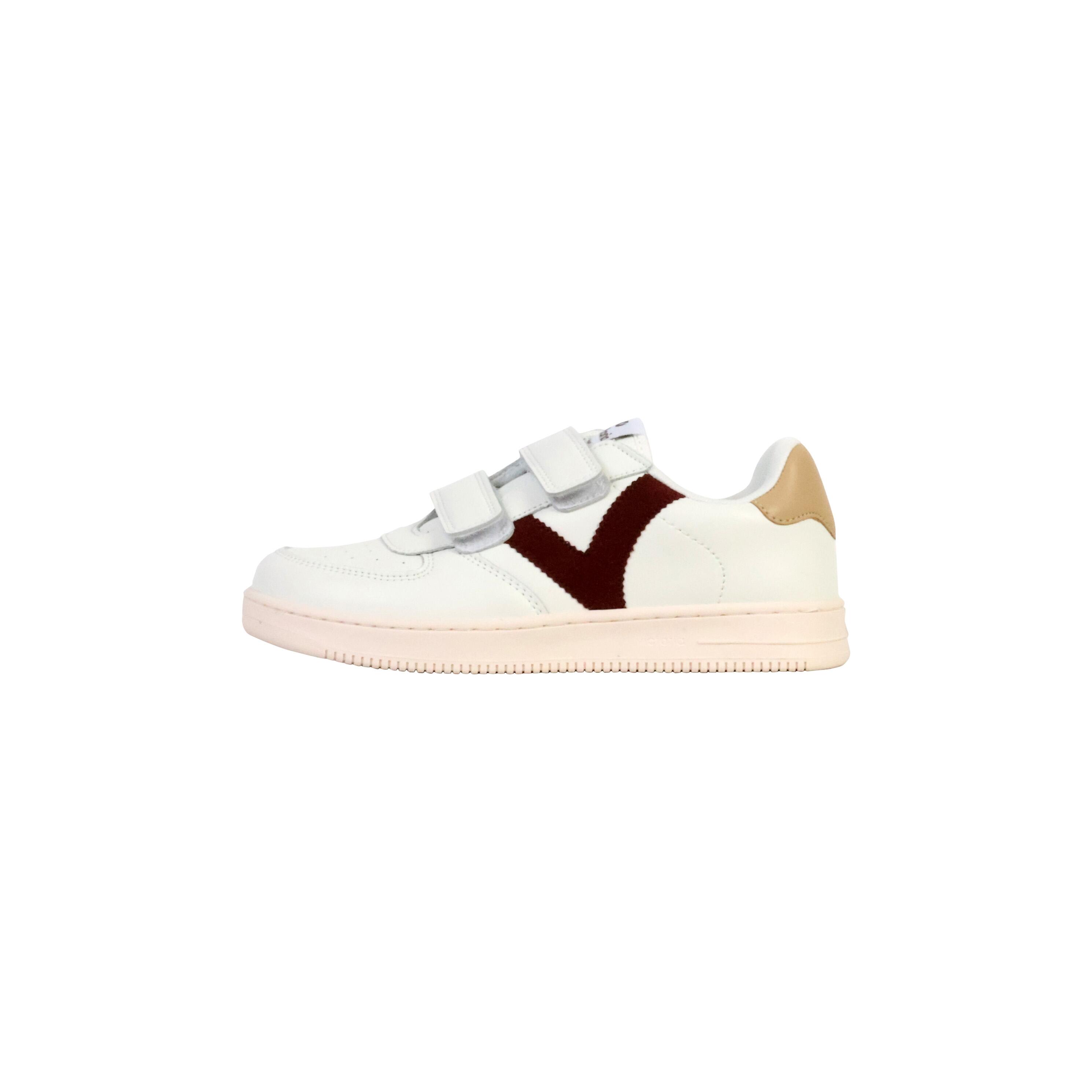 Victoria - Chaussure De Randonnée Baskets Enfants Victoria Tiempo Tiras Efecto Piel & Color - Baskets - Beige|rouge - 32 Cm - Decathlon