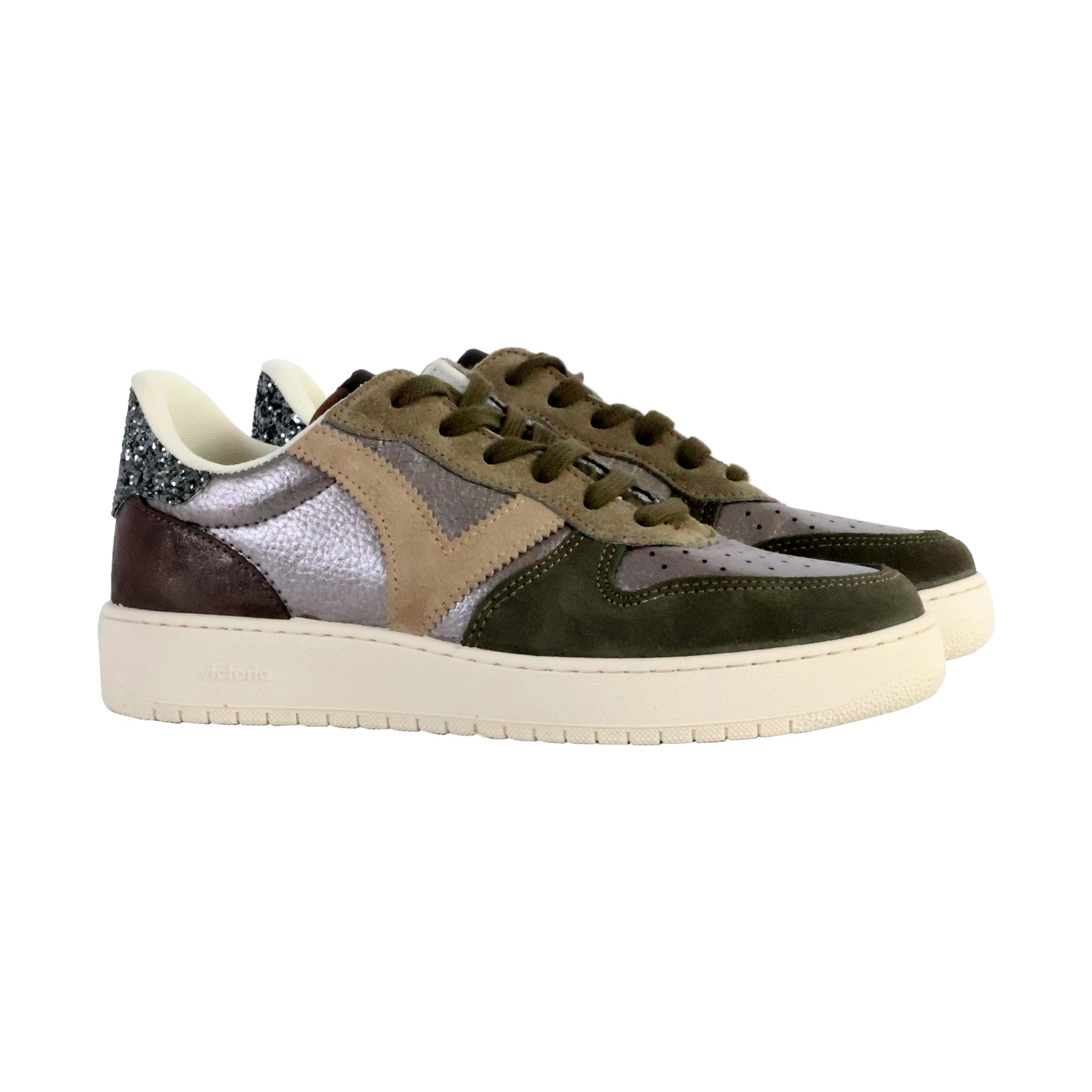 Damen-Sneakers aus Metallic- und Wildleder Victoria Madrid 3/5