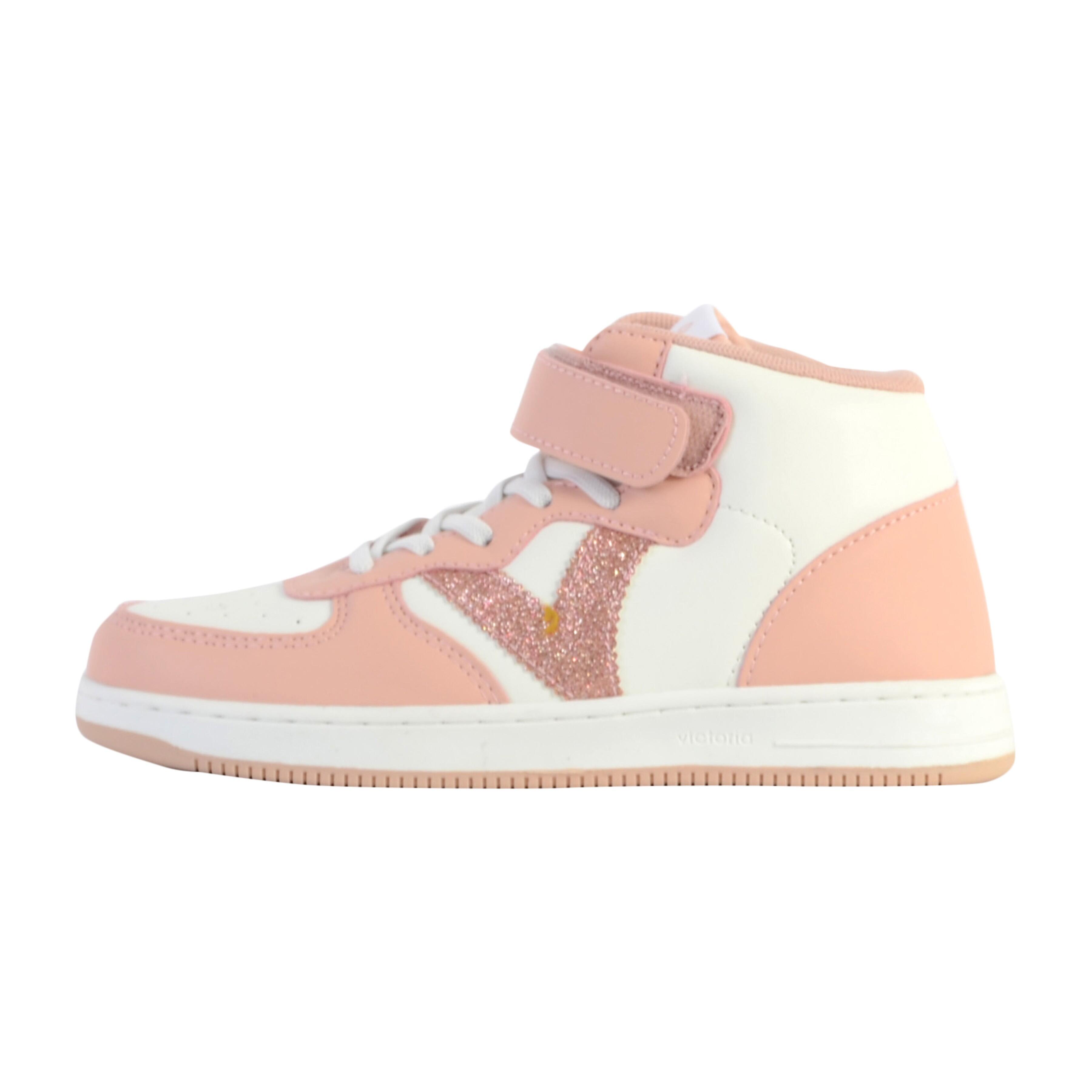 Victoria - Baskets Bébé Fille Victoria Tiempo Three-tone Mid - Baskets - Beige|rose - 28 - Decathlon
