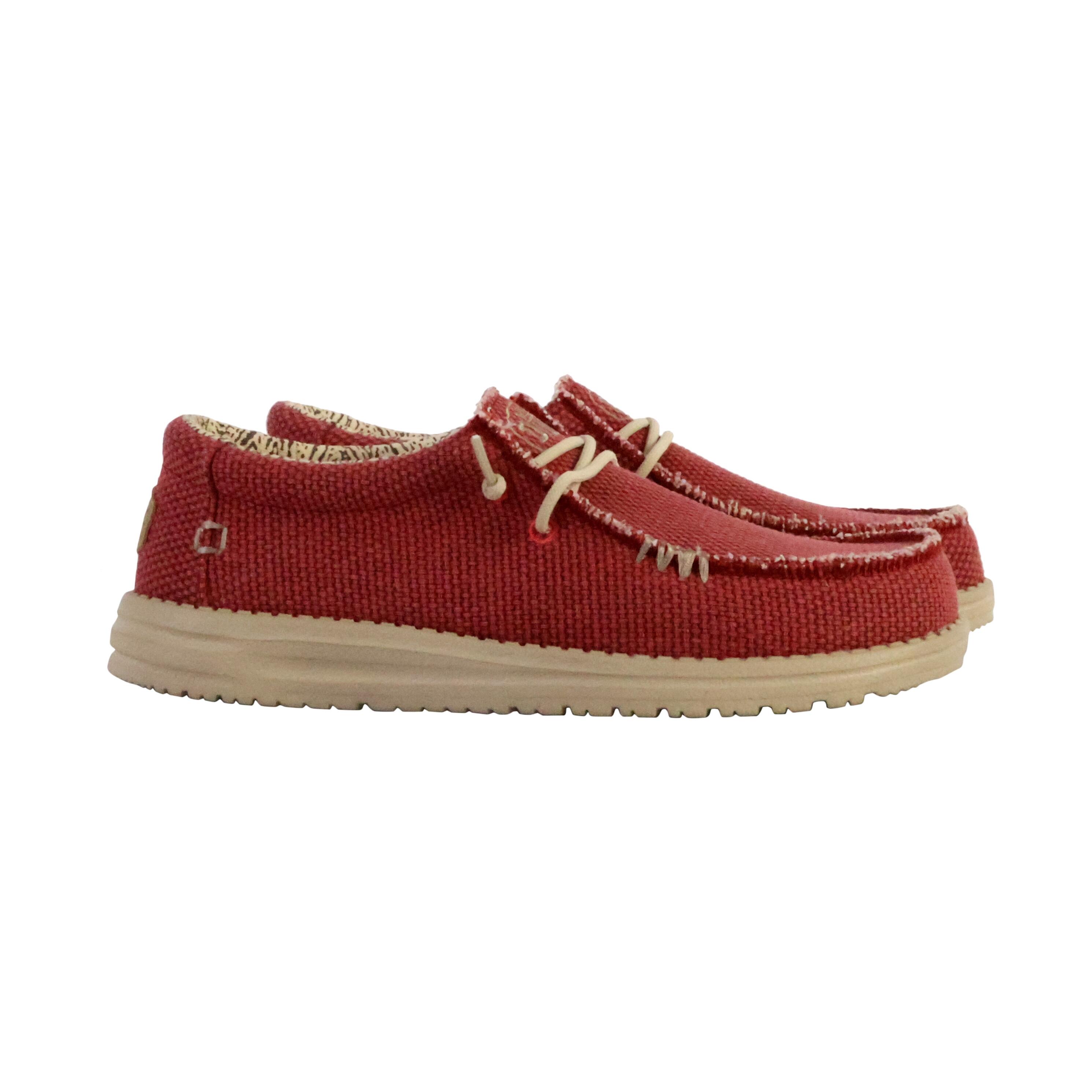 Sapatilha masculina Hey dude Wally sport mesh Rosa 3/6