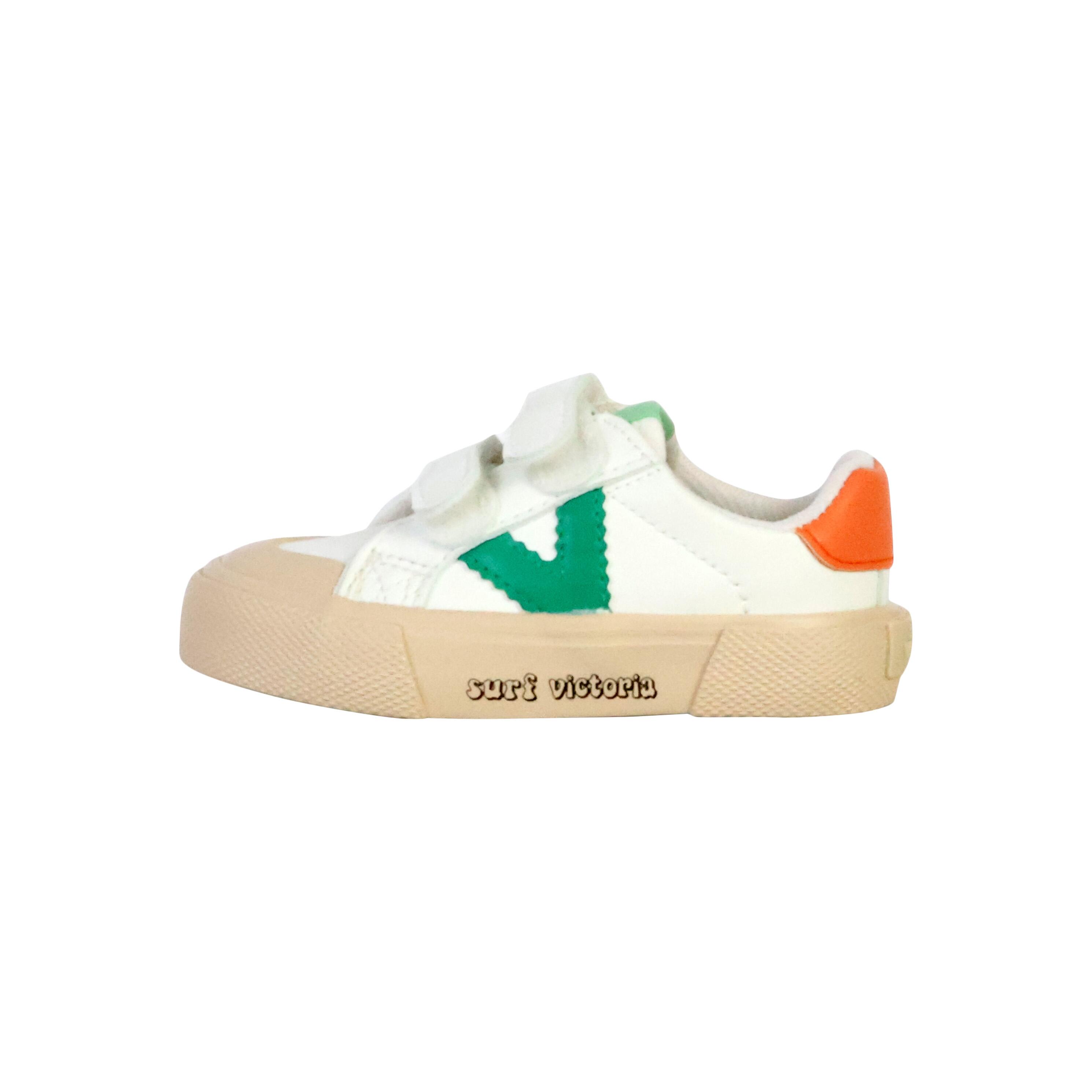 Victoria - Chaussure De Randonnée Baskets Enfants Victoria Tribu Efecto Piel Blan - Baskets - Blanc|vert - Decathlon