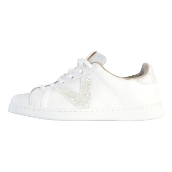 Baskets en cuir Victoria tennis glitter