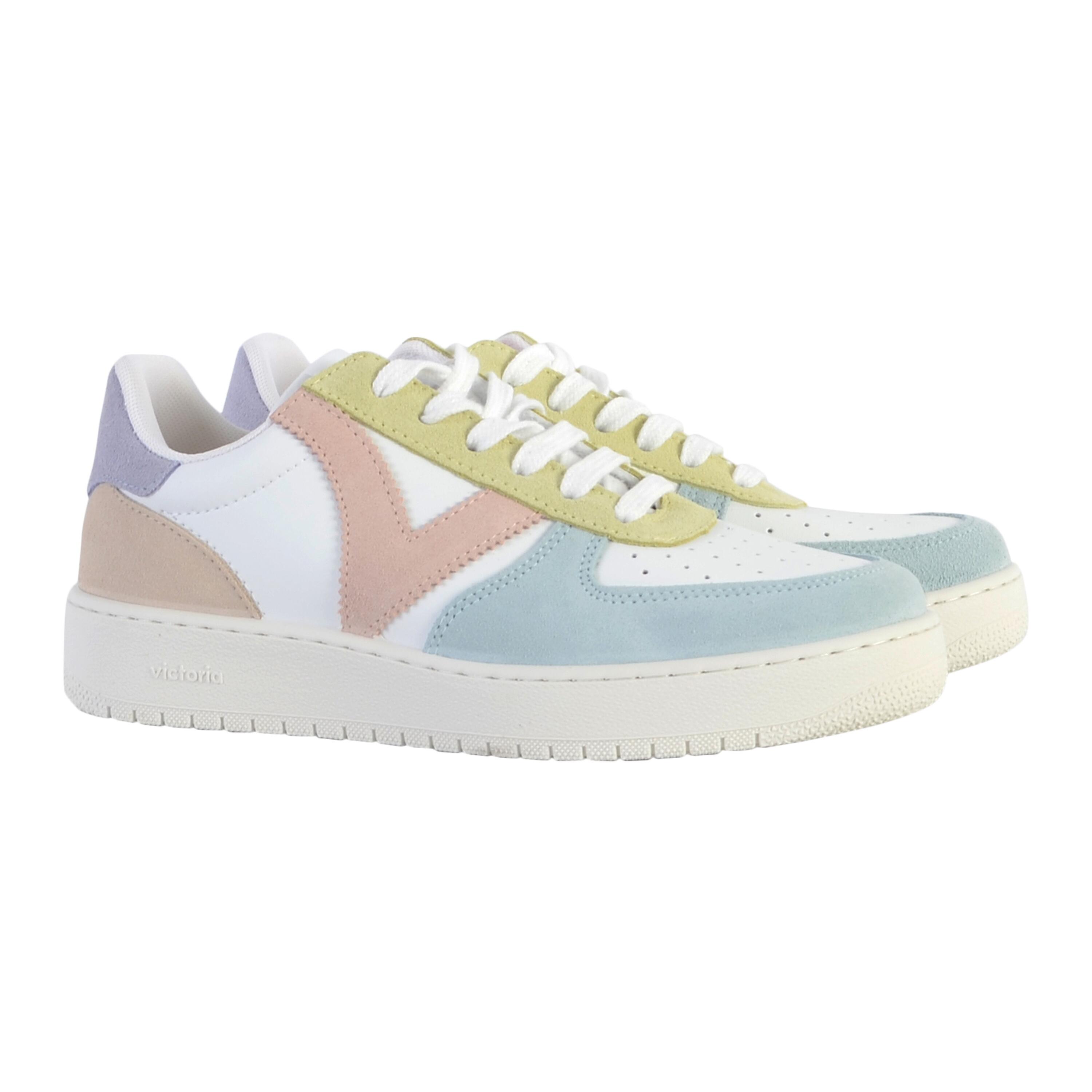 Baskets basses multicolores à lacets pour femme 1258214 3/6