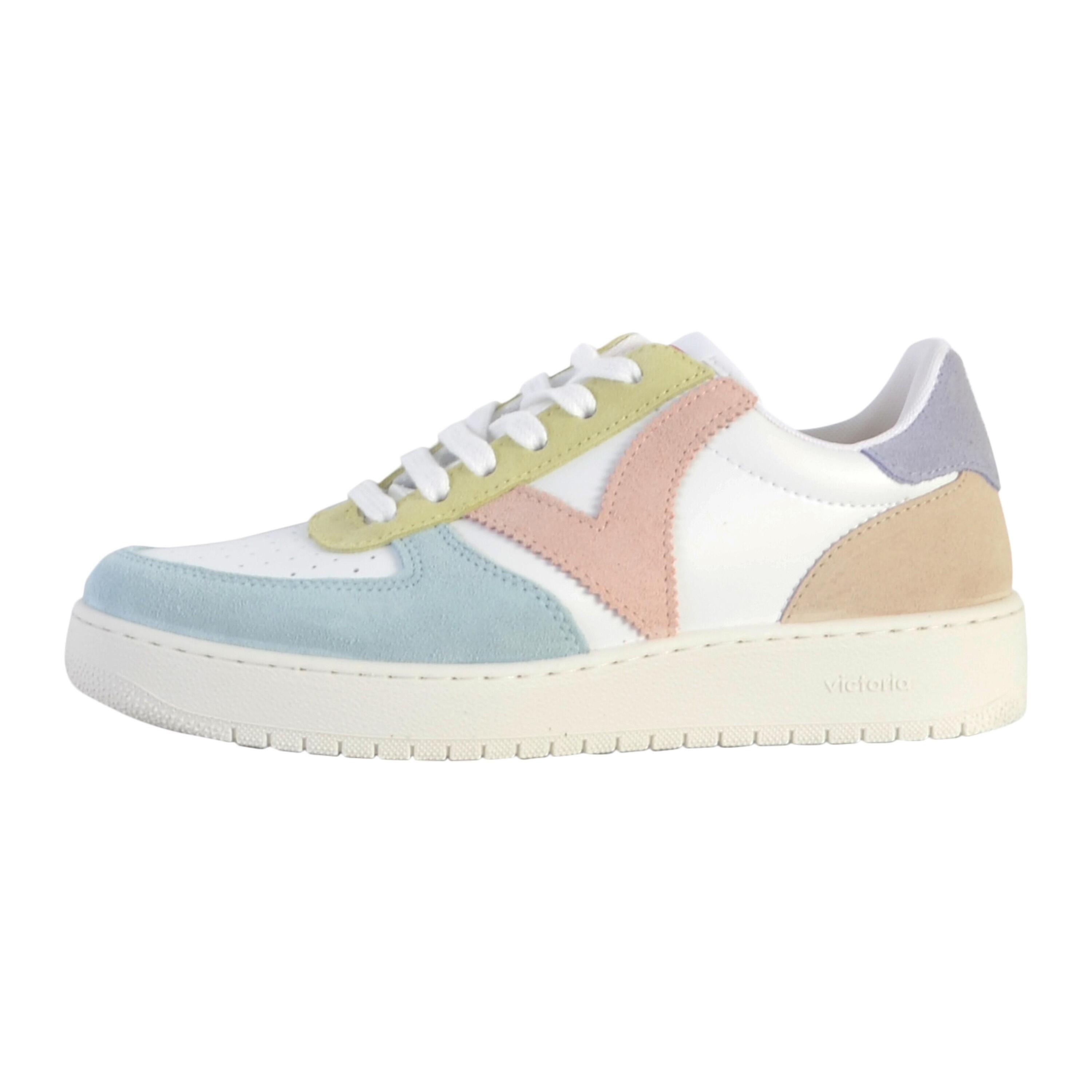 Baskets basses multicolores à lacets pour femme 1258214 1/6