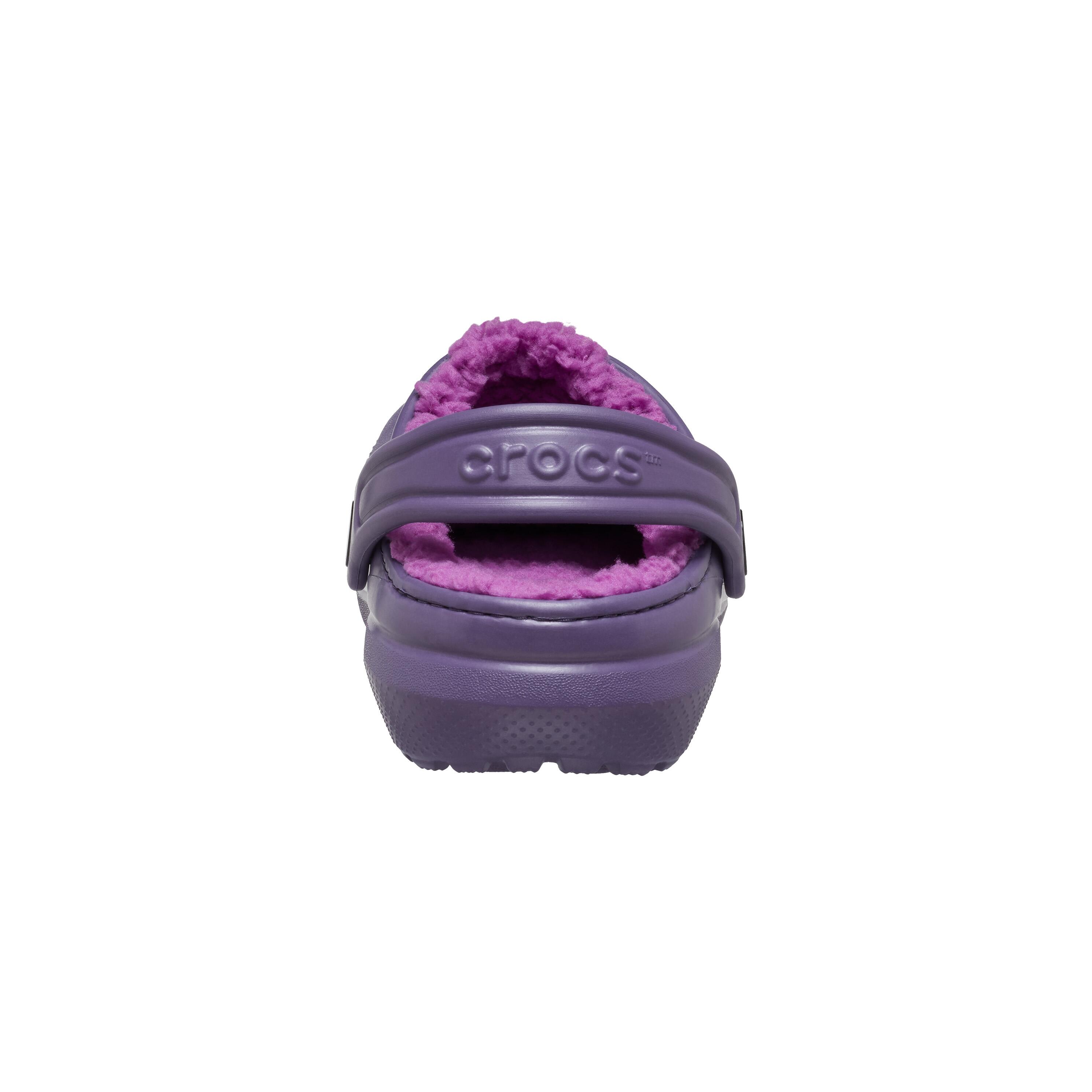 Crocs Classic Lined Thermoplastic Unisex Kids's Nightshade Clogs 3/6