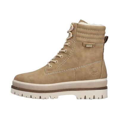 Rieker Damen Schnürstiefel Stiefelette warm gefüttert Y6225-60 beige