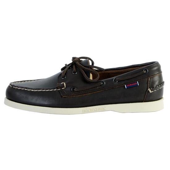 Scarpa da barca da uomo DOCKSIDES Portland in pelle Marrone scuro