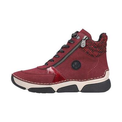 Rieker Damen Schnürstiefel warm gefüttert Stiefelette 45960-35 rot