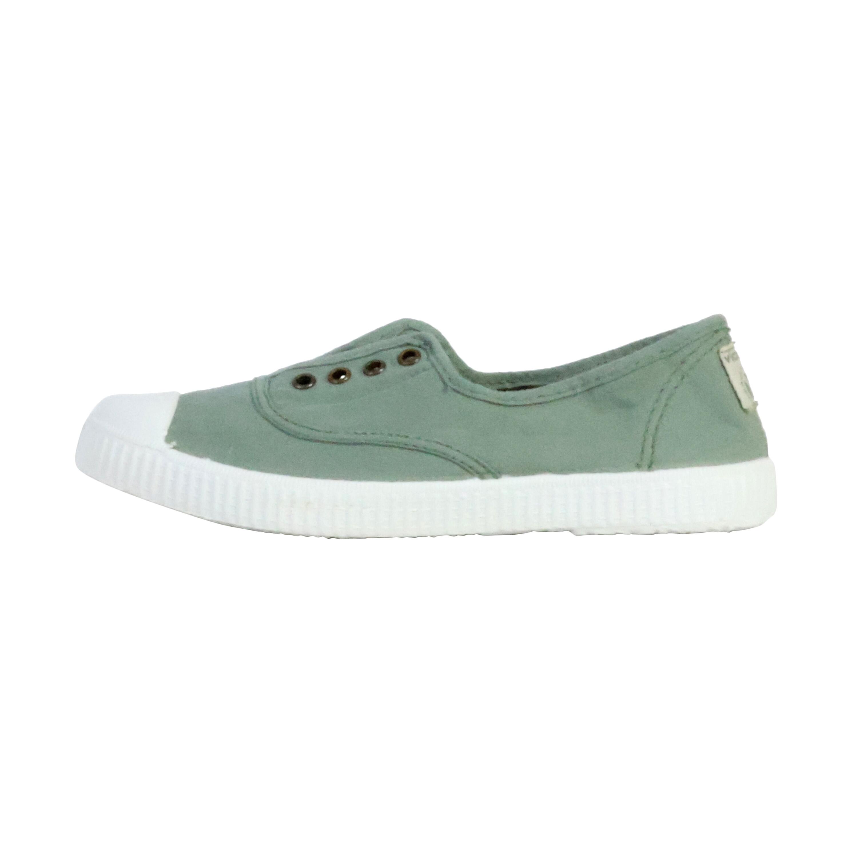 Victoria - Baskets Femme Sans Lacets Victoria 1915 Anglaise Toile Lavée - Baskets - Vert - 37 - Decathlon