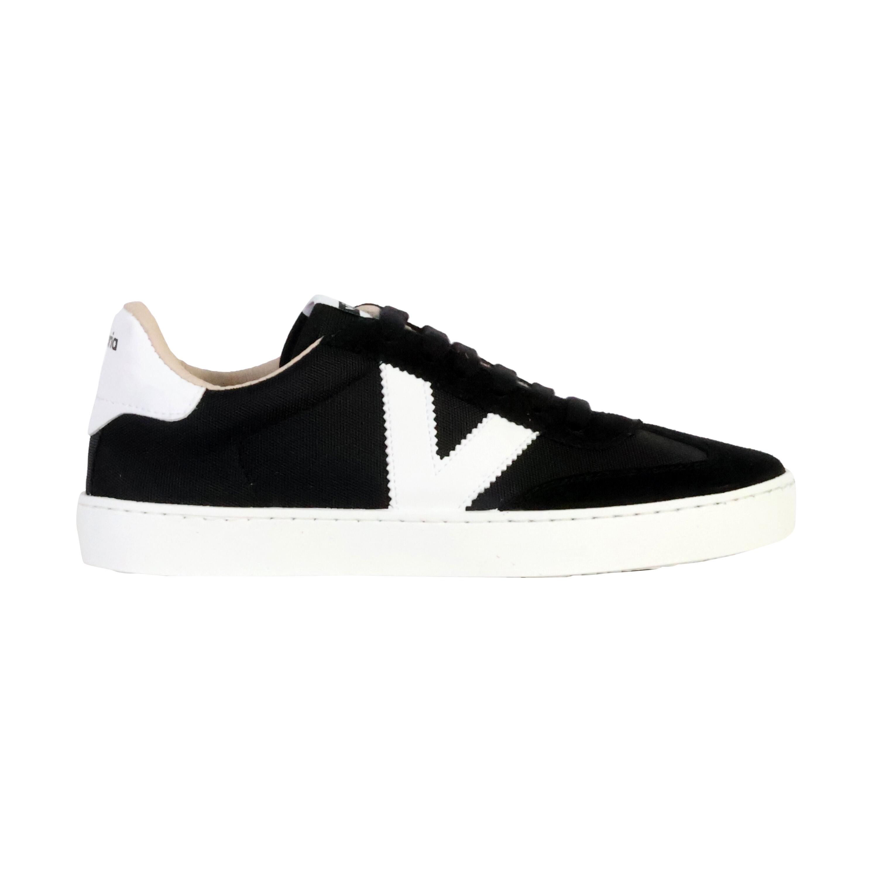 Baskets monochromes en berlin cuir fendu et nylon Victoria 2/6
