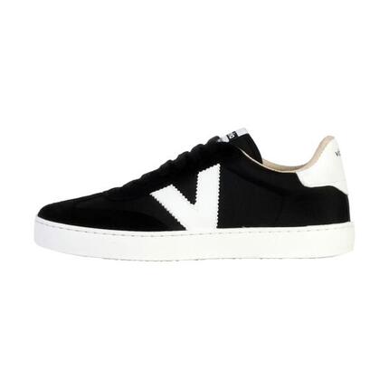 Baskets monochromes en berlin cuir fendu et nylon Victoria