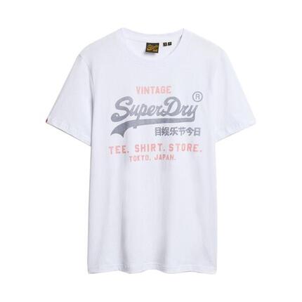 Camiseta Blanca Hombre Superdry VL Heritage Relaxed