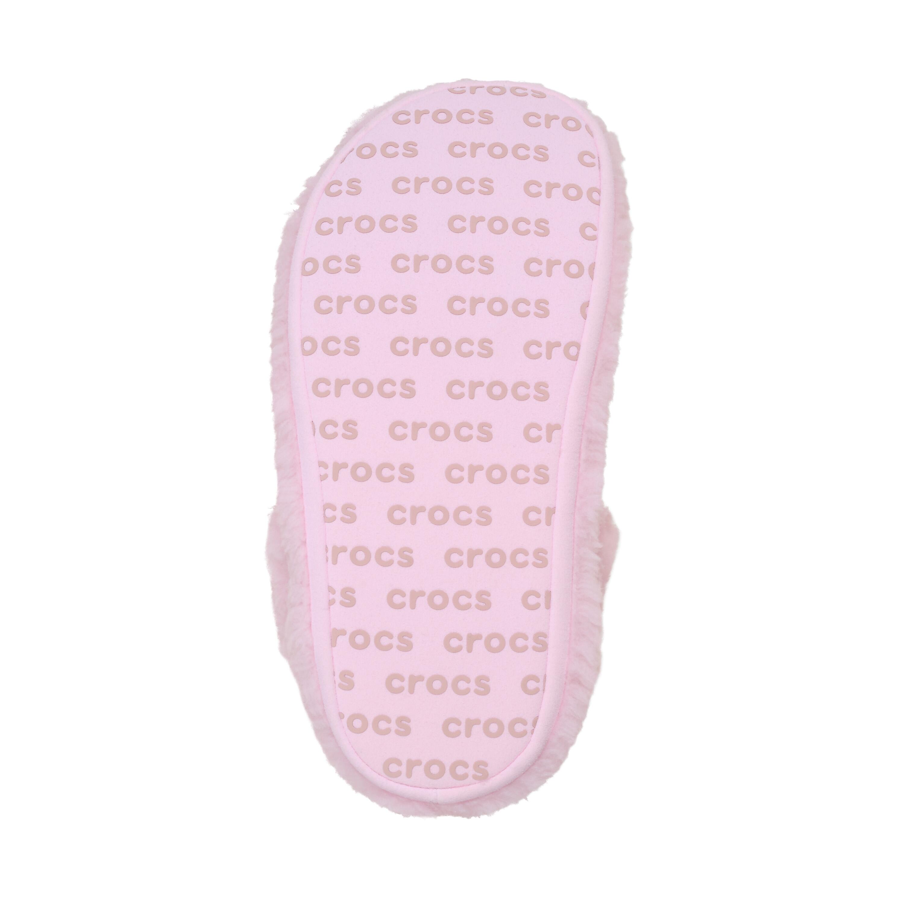 Crocs Classic Cozzzy Polyester Women's Pink Milk Slippers 5/6