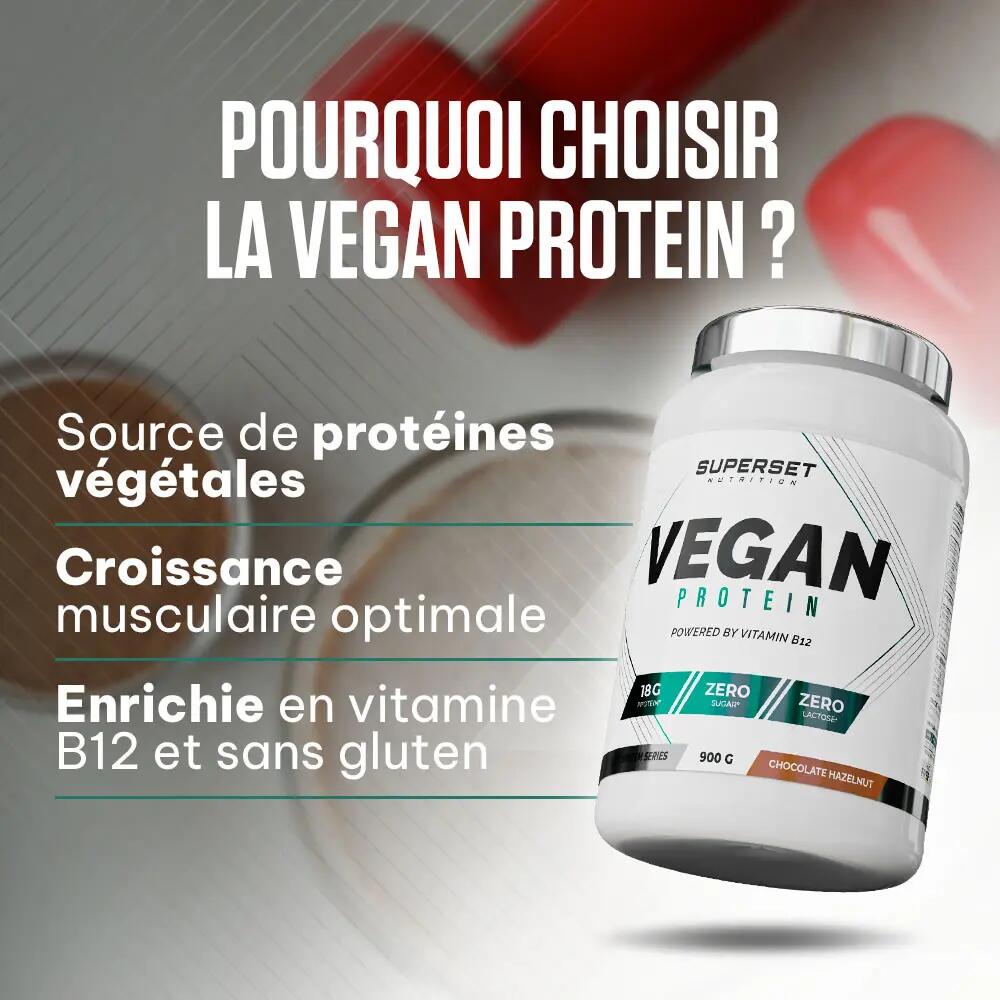 Plantaardige Eiwitten - 100% Vegan Protein (900g) - Chocolade Hazelnoot 6/7