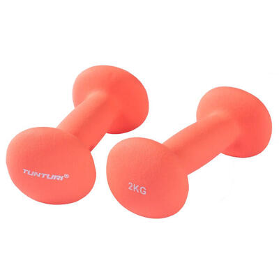 Dumbbell set - neopreen - fluor roze