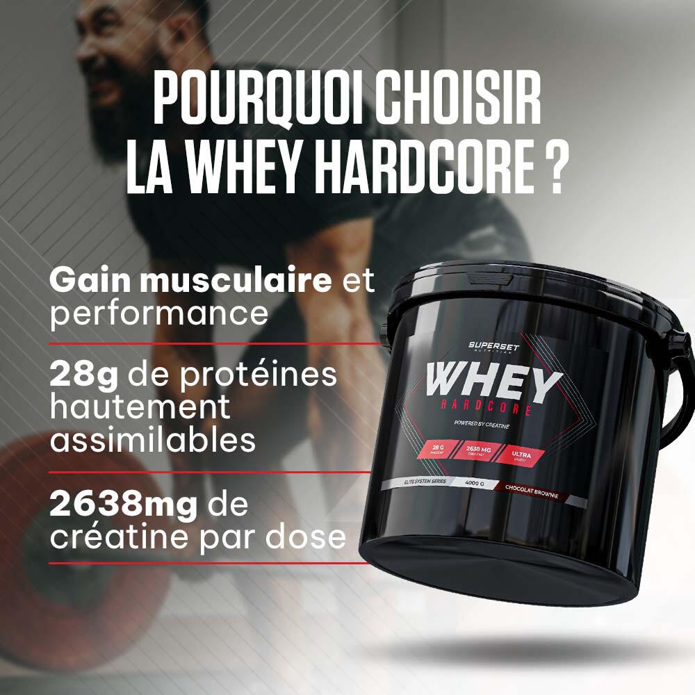 Proteína Whey - Suero De Leche Hardcore (4kg) - Vainilla Chocolate Blanco 3/5