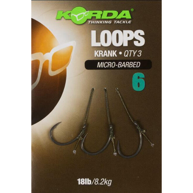 Hameçon Loop Rigs Size 4 Krank 18lb (x3) 2/5