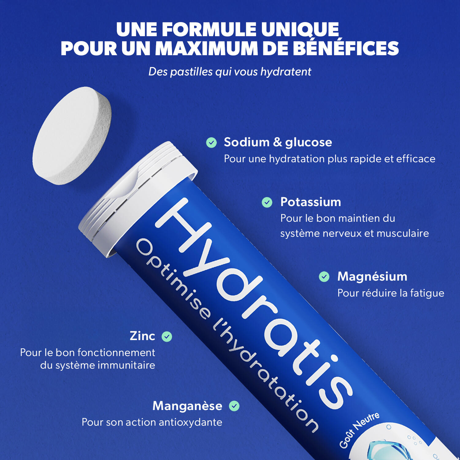 Boisson avec Électrolytes - Formule Isotonique - Coco - 20 pastilles 3/7