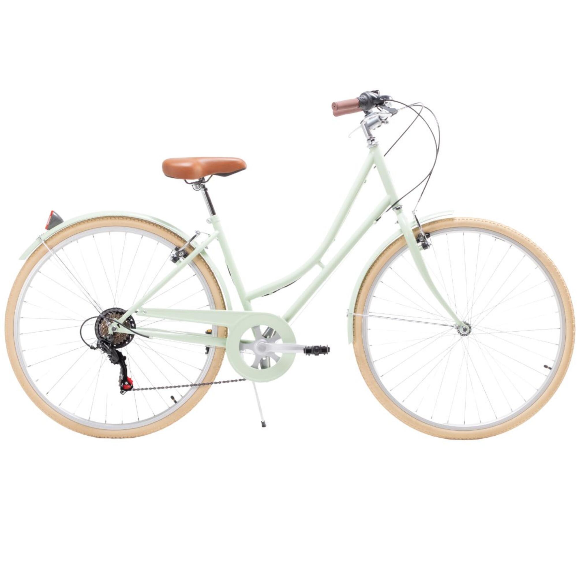 CAPRI BIKES Bicicletta da città Niza verde pastello 7 velocità